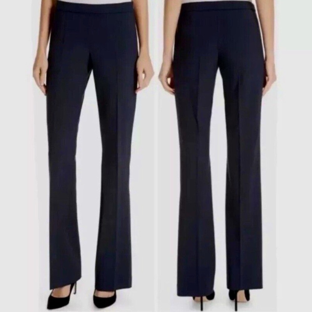 Hugo Boss Side Zip Dieseltrasse 12 Slacks Wool Blend Black Pants Size 0